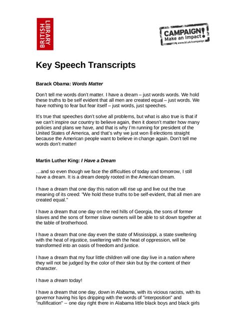 speech vs speach|famous speeches transcripts.